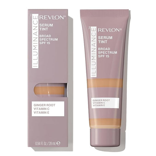 Revlon Illuminance Tinted Serum, Triple Hyaluronic Acid, Evens Out Skin Tone Over Time and Hydrates All Day, SPF 15, 405 Hazel, 0.94 fl oz.-Velvo Beauty