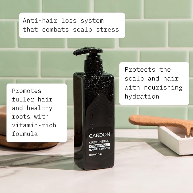 Hair Growth Conditioner for Men by CARDON, Prevent Thinning Hair and Hair Loss with Niacinamide & Vitamin B5 for healthy scalp, Korean Skin care, Deep Conditioner for dry damaged hair, (1 Bottle)-Velvo Beauty