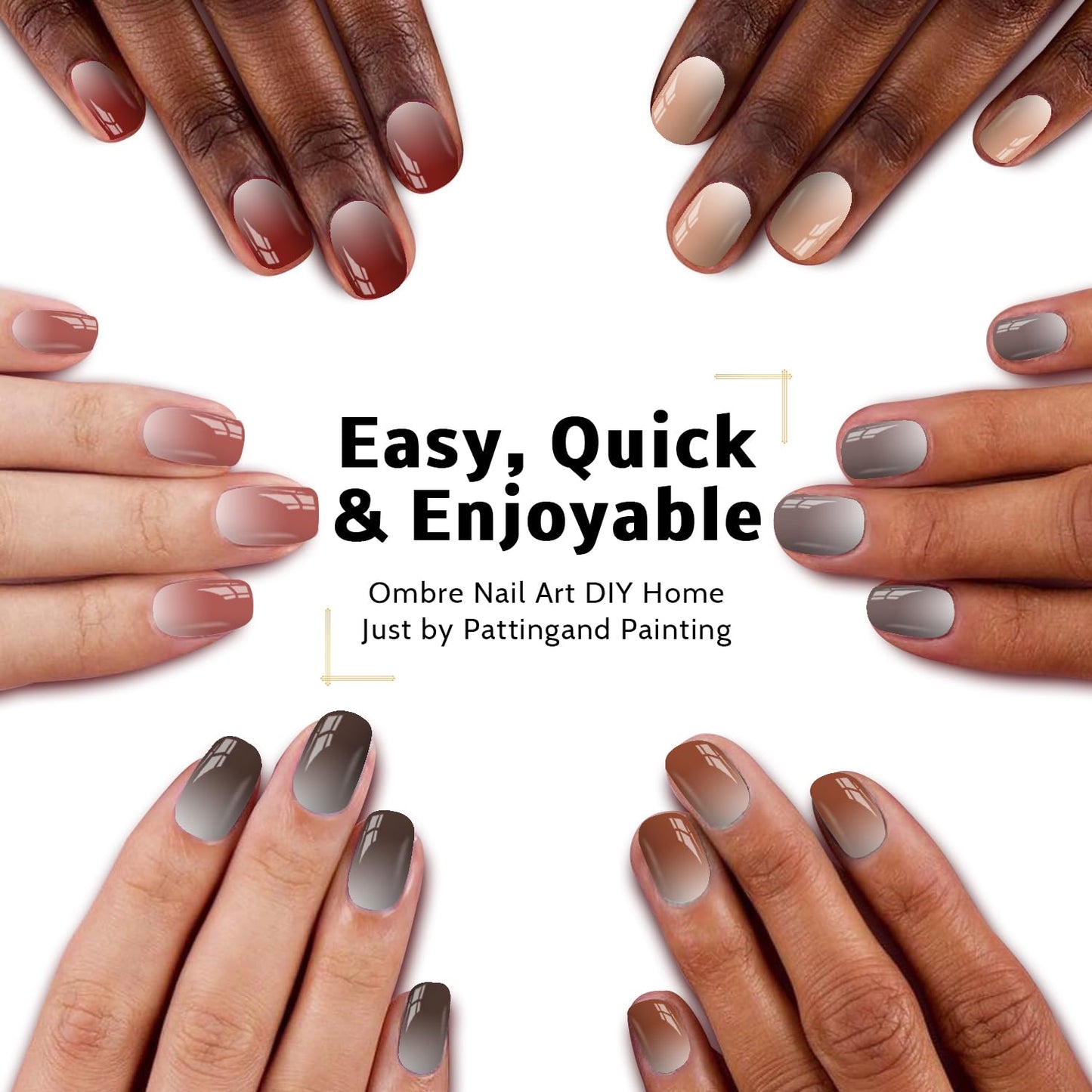 Sponge Pat Paint Nail Gel, 9 Colors Ombre Nails Gradient Gel Blush Blooming Aura Nails Drawing Stripper Floral Painting Nail Art, No Wipe, UV/LED Curing (9 Colors F)-Velvo Beauty