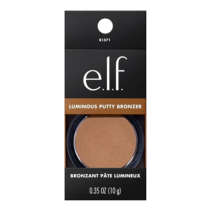 e.l.f. Luminous Putty Bronzer, Lightweight Putty-to-Powder Bronzer For A Radiant, Glowing Finish, Highly Pigmented, Vegan & Cruelty-Free, Sun Chaser-Velvo Beauty