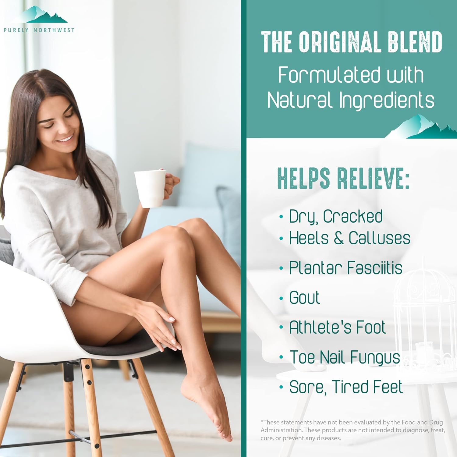 3 Pounds-Tea Tree, Peppermint, Foot Soak | MSM with Epsom Salt Soothes Burning & Itching from Athletes Foot & Foot Odors-Softens Dry Calloused Heels Made by Purely Northwest-Velvo Beauty