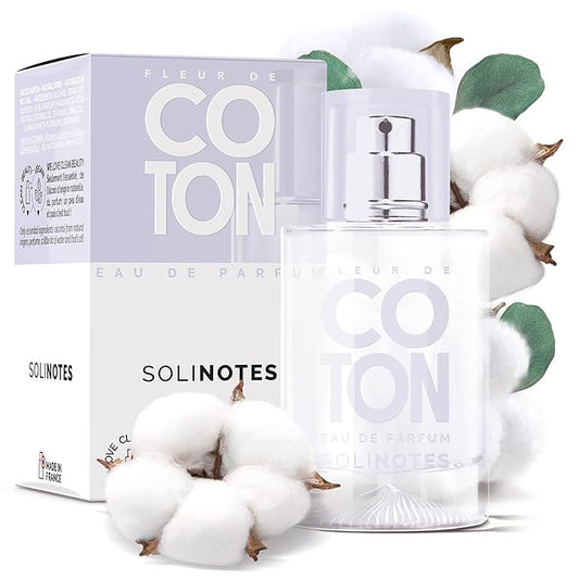 SOLINOTES Cotton Flower Perfume for Women - Eau De Parfum | Delicate Floral and Soothing Scent - Made in France - Vegan - 1.7 fl.oz-Velvo Beauty