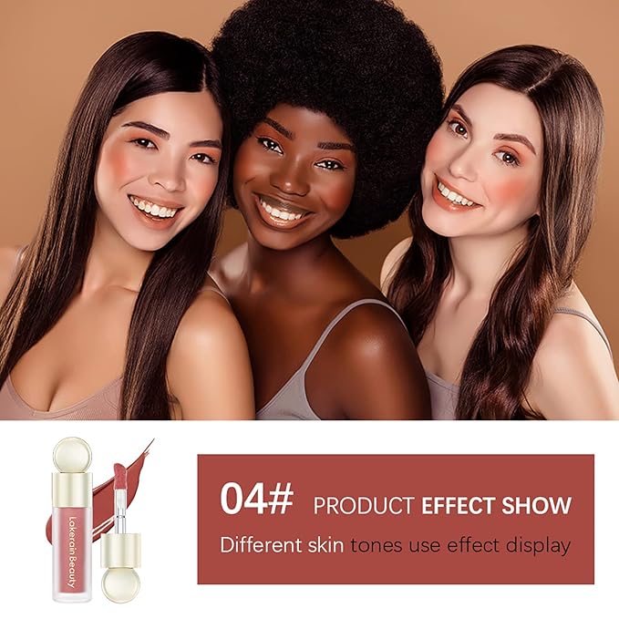 Liquid Blush, Soft Cream Liquid Blush for Cheeks, Light Weight,Long Lasting, Smudge Proof, Natural-Looking, Dewy Finish, For Natural-looking Flush & Everyday Wear (04#)-Velvo Beauty