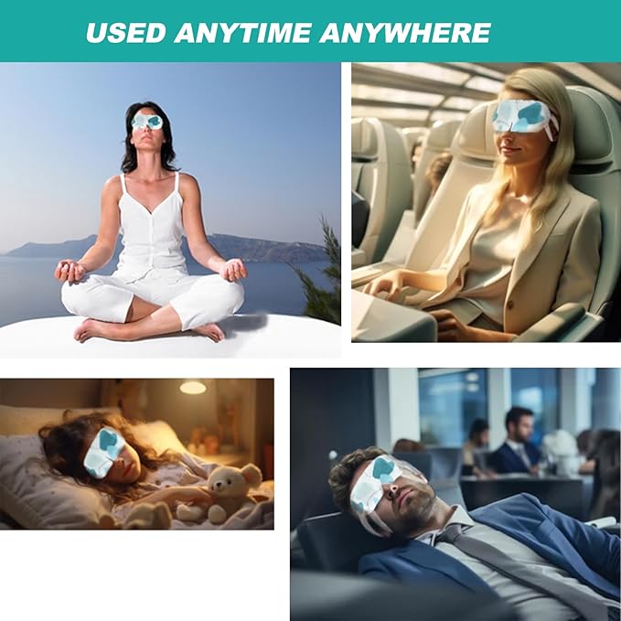 50 Packs Steam Eye Mask for Dry Eyes, Self Heated Sleep Eye Mask Disposable Warm Compress for Eyes, Relieves Dry Eye Eye Strain, Dark Circles, Puffiness,Microgroove (Natural Unscented More Safer)-Velvo Beauty