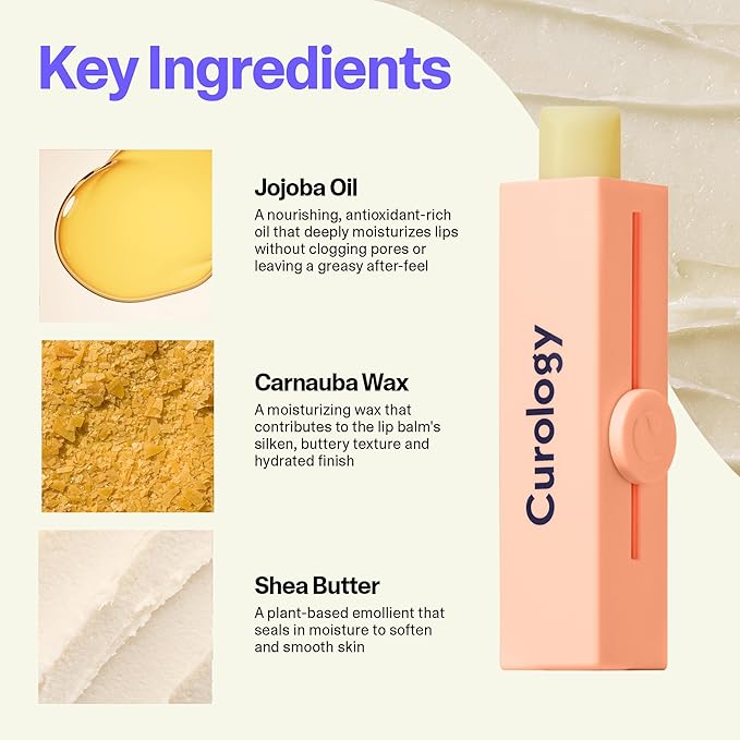 Curology Lip Balm, Nourishing Hydration for Dry Chapped Lips, Shea Butter Softens and Smooths, Subtle Passion Fruit-Velvo Beauty