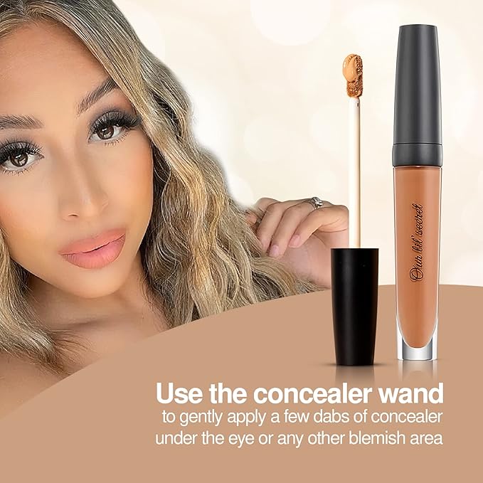 Frankie Rose Cosmetics Our Lil’ Secret Concealer – Sweat-Proof & Matte Under Eye Concealer, Long Lasting Concealer Full Coverage For Fine Lines, Dark Circles & Hide Imperfections - Truffle-Velvo Beauty