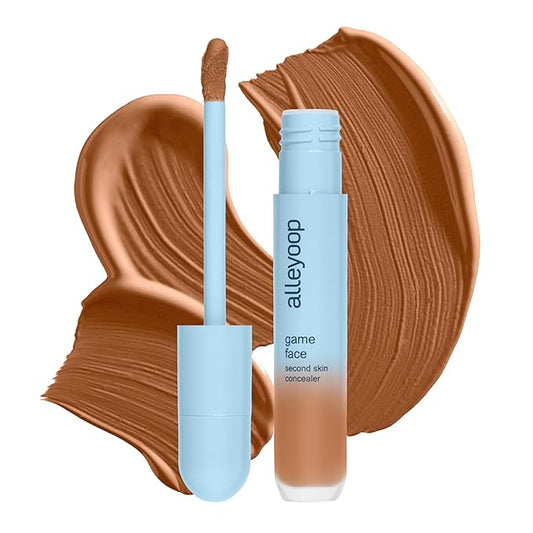 Alleyoop Game Face Concealer Makeup, Lightweight to Medium Buildable Coverage Under Eye Concealer, For Blemishes, Crease-proof and Hydrating with Aloe Stem Cell, Smooth Second Skin Finish - Champion-Velvo Beauty