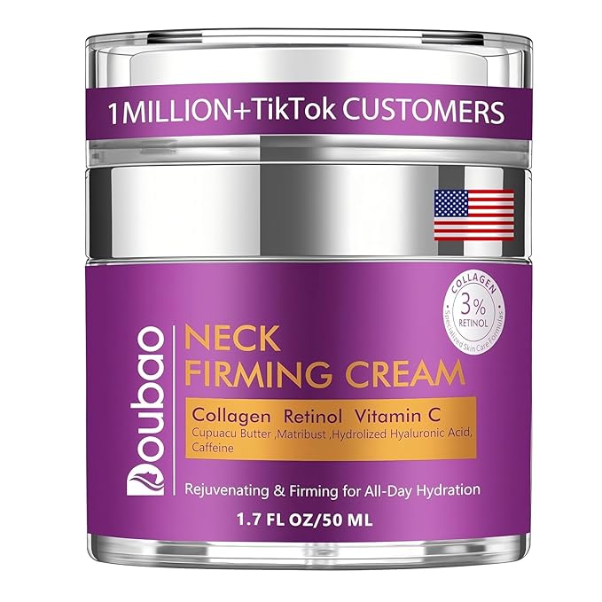 Advanced Neck Firming Cream – 3% Retinol & Hyaluronic Acid for Wrinkle Reduction, Lifting & Skin Tightening – Anti-Aging Moisturizer for Face, Neck & Décolleté – Deep Hydration, 1.7 FL OZ-Velvo Beauty