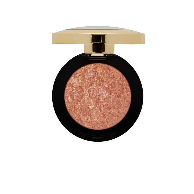 Milani Baked Blush, Powder Blush for Cheeks, Cruelty Free Makeup - Shape, Contour & Highlight Face for a Shimmery or Matte Finish -Rose D'oro-Velvo Beauty