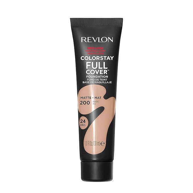 Revlon Liquid Foundation, ColorStay Face Makeup for Normal and Dry Skin, Longwear Full Coverage with Matte Finish, Oil Free, Nude, 1.0 Fl Oz-Velvo Beauty