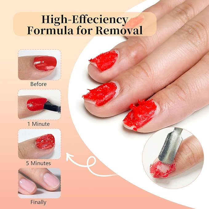 JODSONE Gel Nail Polish Remover Kit - Set with 15ml Gel Nail Polish Remover, Cuticle Oil and Latex Tape, and Complete Remover Manicure Tool Set, No Soaking-Velvo Beauty