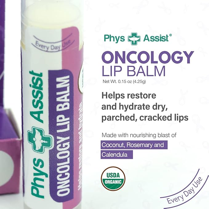 Oncology Lip Balm USDA Organic, Hydrate Dry, Parched Lips. Moisturizing -3 Pack-Velvo Beauty
