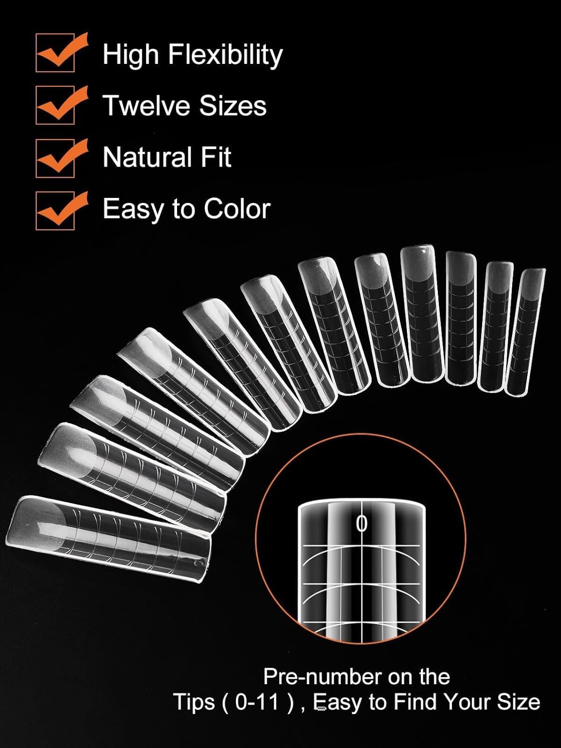 EBANKU 120PCS Dual Nail Forms Matte Poly Gel Nail Molds Square Full Cover Coffin Nail Tips Extension Forms 12 Sizes for Toenail Manicure Nail Art Design Salon&DIY-Velvo Beauty