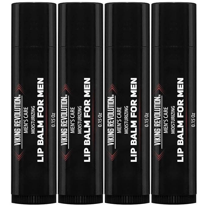 Viking Revolution All Natural Lip Balm - Moisturizer for Dry, Cracked, Chapped Lips (4 Pack)-Velvo Beauty