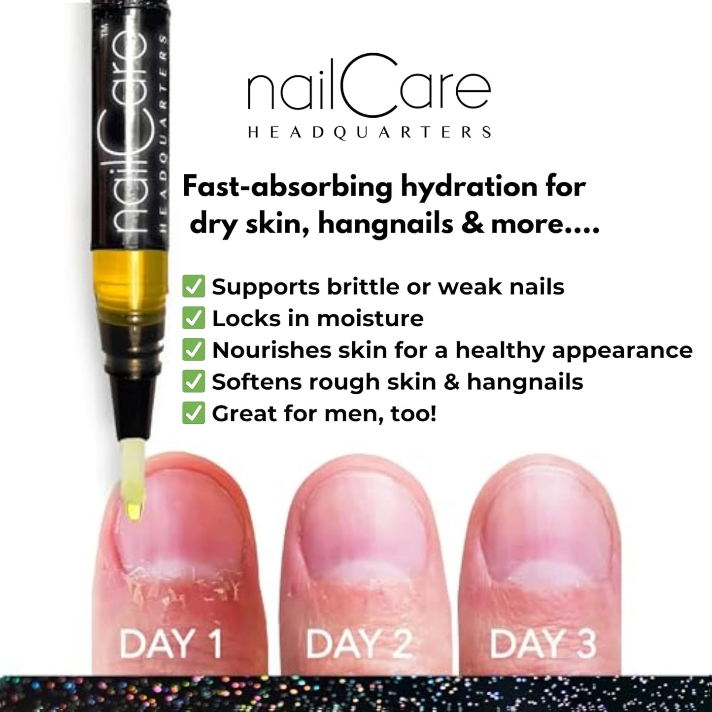 Nail Care Headquarters Cuticle Oil Pen for Nails - Nail Strengthener & Growth Serum for Damaged Nails, Hangnails w/Jojoba cuticle oil—Natural Fragrance - from Bliss Kiss-Velvo Beauty