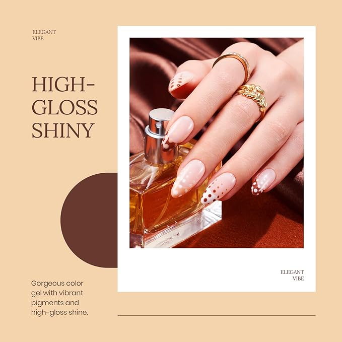 beetles Brown Gel Nail Polish Set Nude Gel Polish Nail Set 6 Colors Sandstorm Collection Peach Brown Natural Manicure Kit Soak Off Uv Led Lamp Needed for Women Gift Diy Home-Velvo Beauty