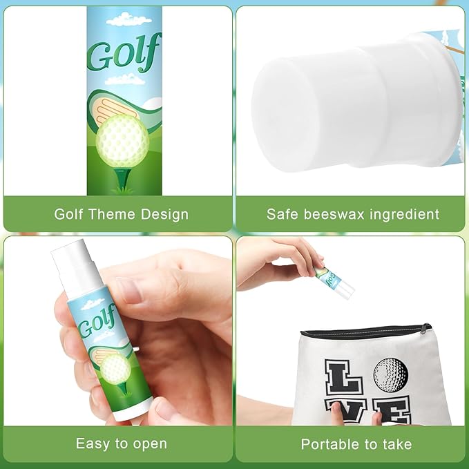 Demissle 24 Pcs Sports Team Gifts Sports Lip Balm Sports Party Favors Sports Theme Lipstick for Team Gifts(Golf)-Velvo Beauty