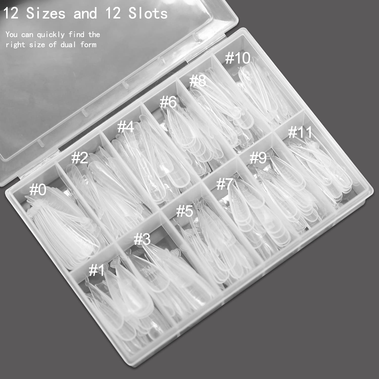 120Pcs Dual Nail Forms,Flat Stiletto Extension Poly Nail Gel Nail Forms Full Cover Reusable Nail Molds 12 Sizes for Solid Nail Gel Glue Nail Art Design Salon&DIY-Velvo Beauty