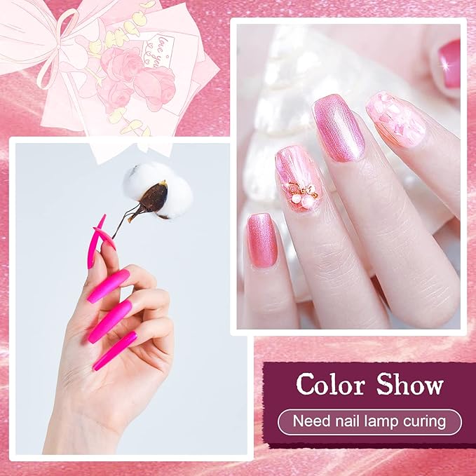 JODSONE Gel Nail Polish Starter Set Ribbon Glitter Summer Light Winter Dark Glossy 36-Piece Multi-color Gel Nail Polish Set-Velvo Beauty