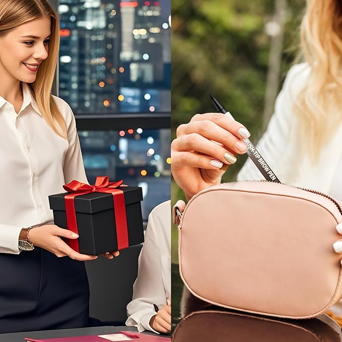 iMethod Eyebrow Pen - Eyebrow Pencil,2-in-1 Eyeliner Dual-Ended Microblading Eyebrow Pencil Long Lasting Waterproof Hair-Like Brow Pencil,with Eyebrow Brush,Eyebrow Pencils for Women,Brown-Velvo Beauty