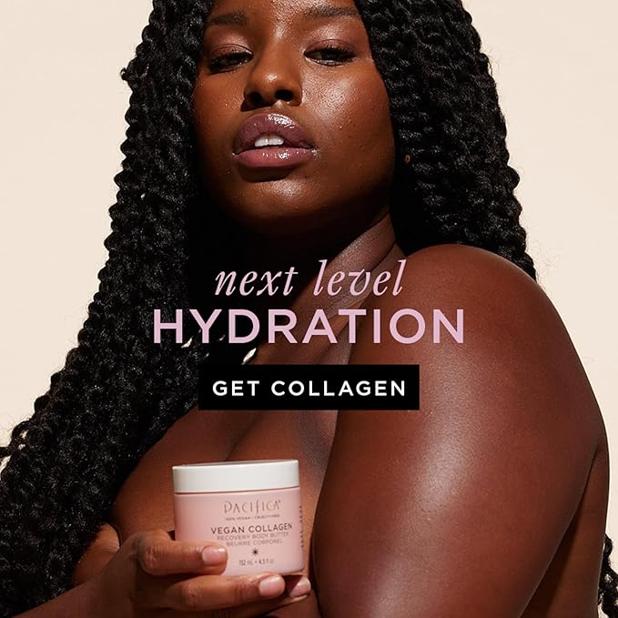 Pacifica Beauty | Vegan Collagen Body Butter | Hydrating, Nourishing, Moisturizer | Long-Lasting Hydration | Cream Lotion for Dry Skin | Light Floral Scent | Paraben Free | Vegan + Cruelty Free-Velvo Beauty