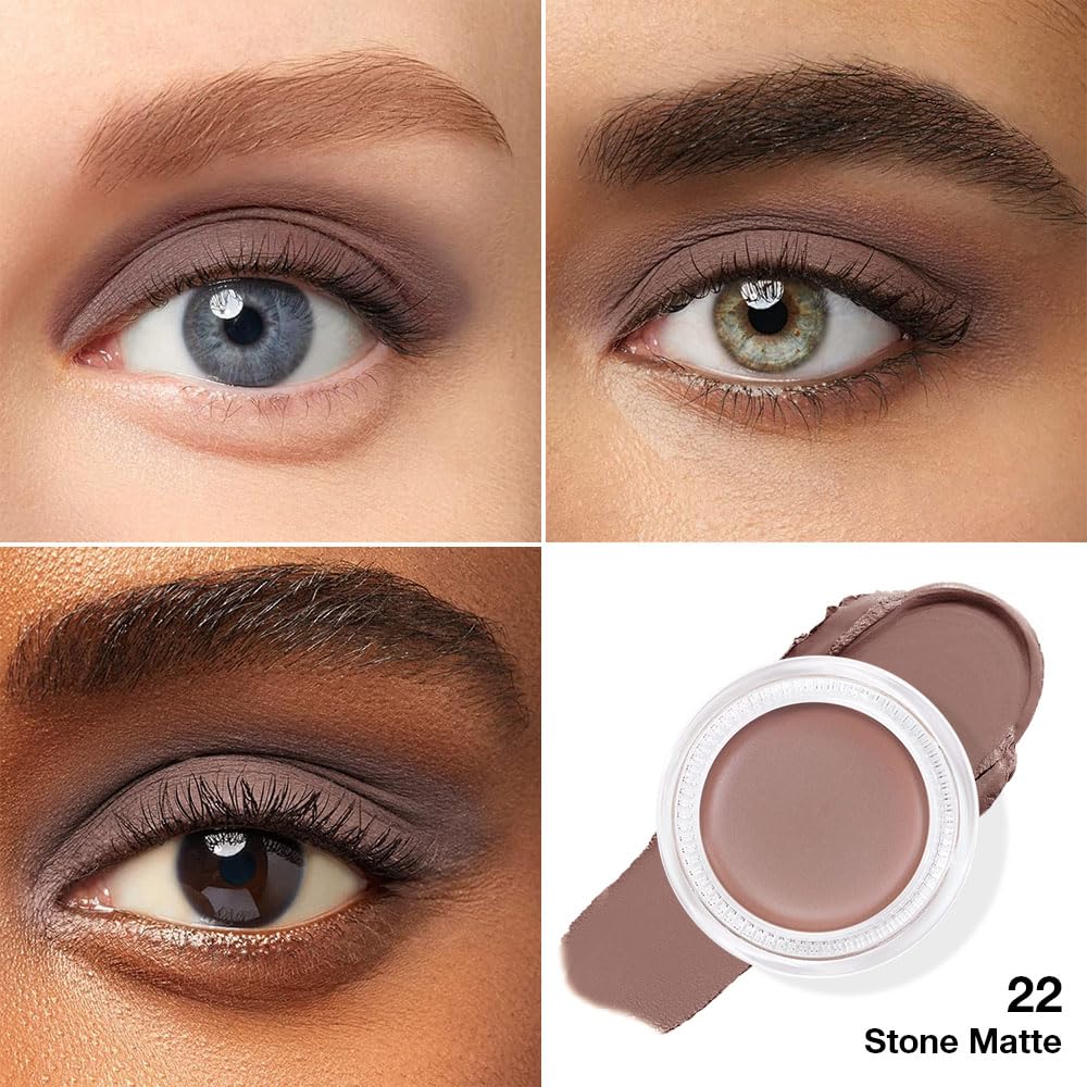 Kaely Single Cream Eyeshadow Pot, Stone Matte Eye Shadow for Older Women High Pigmented Waterproof, Natural Eyeshadow Palette Makeup Brightener, sombras en crema para ojos, Blendable, 22-Velvo Beauty