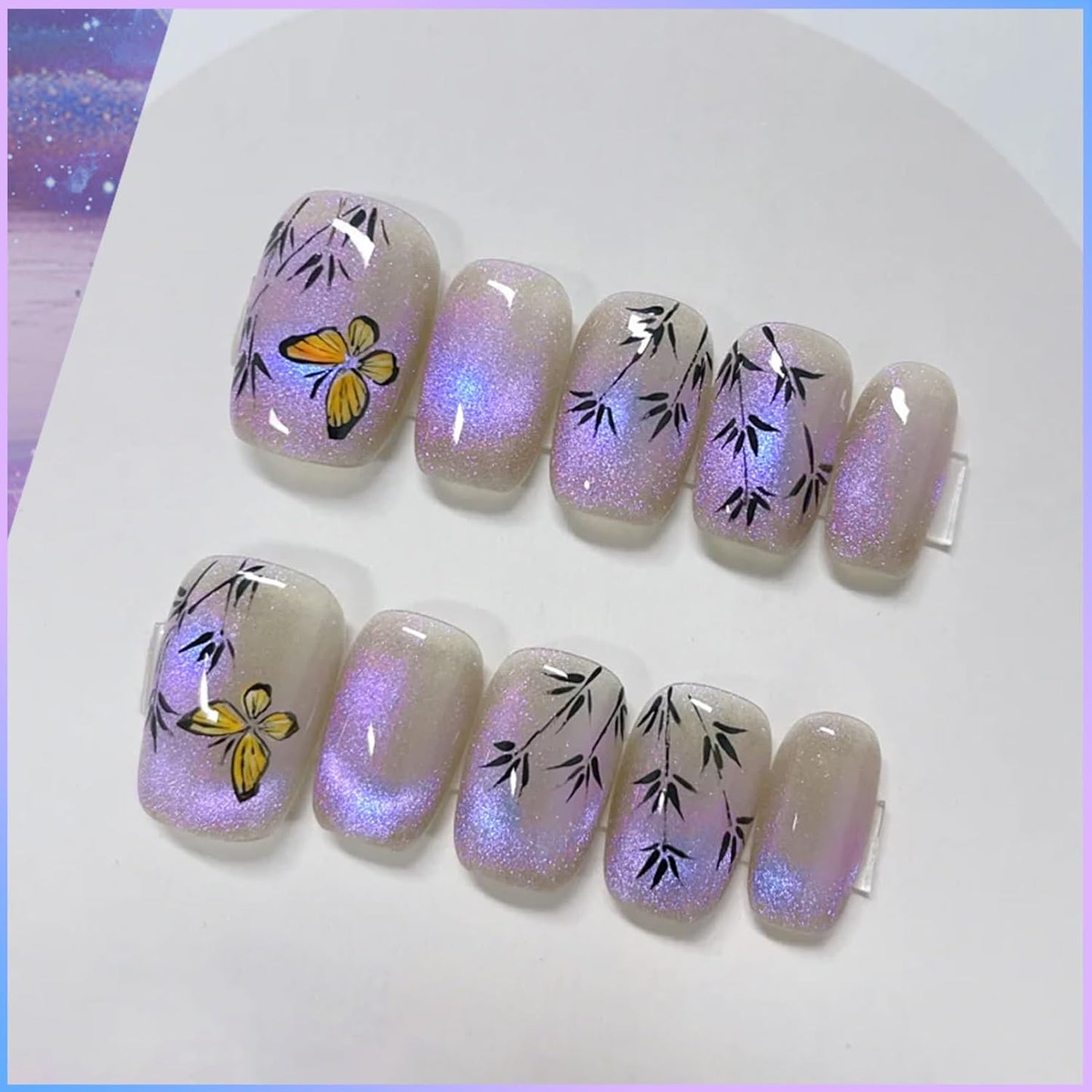 Born Pretty Purple Auroras Cat Magnetic Eye Gel, Fall Winter Mermaid Shiny Effect Soak Off Nail Art Salon Manicure Home Gift 15ml-Velvo Beauty