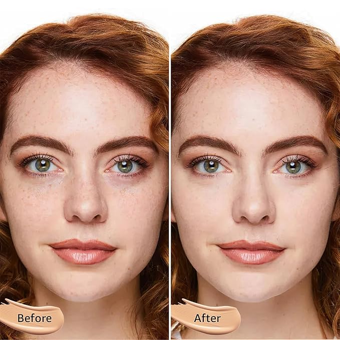 Mushroom Head Air Cushion CC Cream Foundation - Moisturizing & Long-Lasting BB Cream Concealer Makeup Base for All Skin Types, Brighten Long - Lasting Even Color Correcting Concealer (Nude)-Velvo Beauty