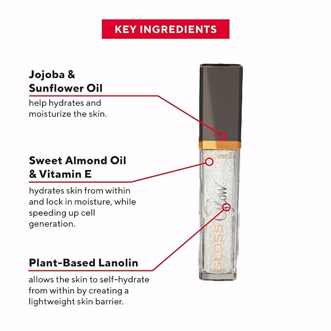 Mirabella Glow Duo, LED Lit Lip Gloss & Hyaluronic Pressed Powder Gift Set - Universal Pressed Powder with LED Light & Mirror - Talc-Free, Paraben & Gluten Free-Velvo Beauty