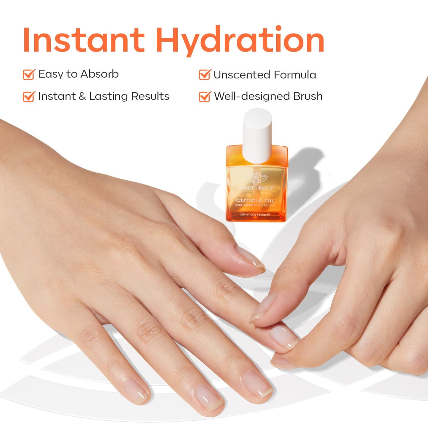 modelones Cuticle Oil Nail Strengthener and Growth Nail Growth Oil Repairs Cuticle & Promote Nail Care Moisturize Dry Skin 15ml-Velvo Beauty