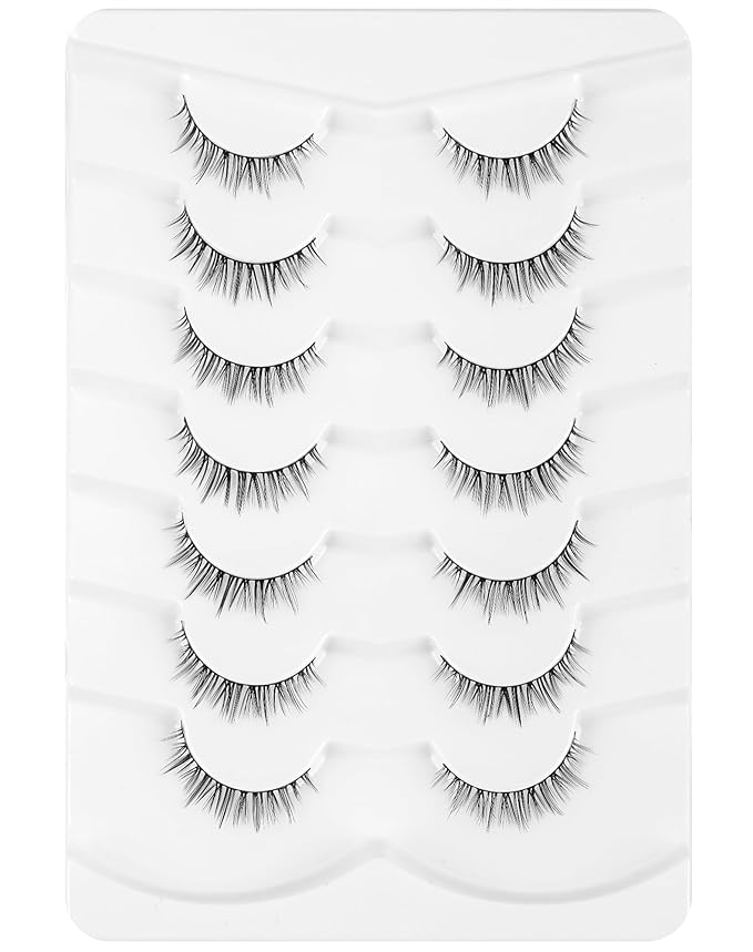Natural Lashes Natural Eyelashes Short Eyelashes Natural Look False Eyelashes Wispy Eye Lashes Small Lashes Fake Lashes K17-Velvo Beauty
