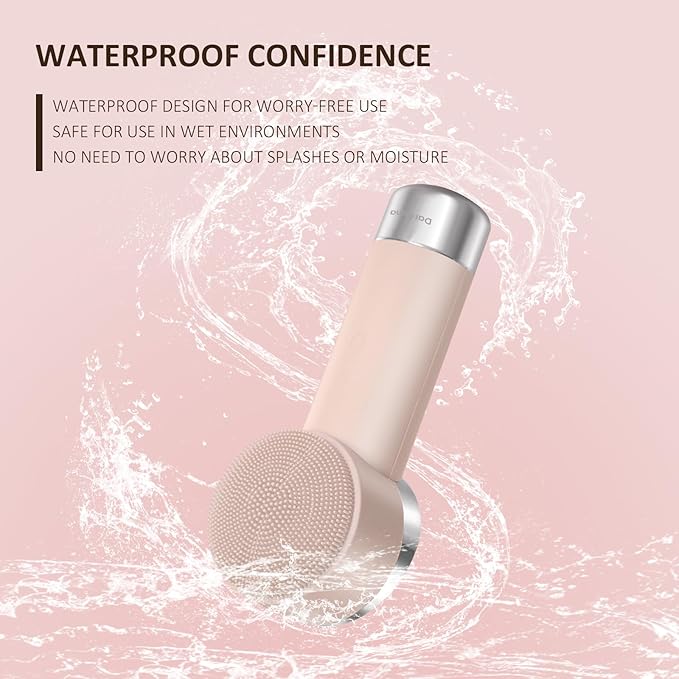 DAROMA Ultra-Soft Silicone Electric Face Scrubber - Rechargeable 2-in-1 Heating & Exfoliating Pore Cleaning Brush | Gentle Facial Cleansing Brush for Deep Cleaning | Facial Exfoliating Tools-Velvo Beauty