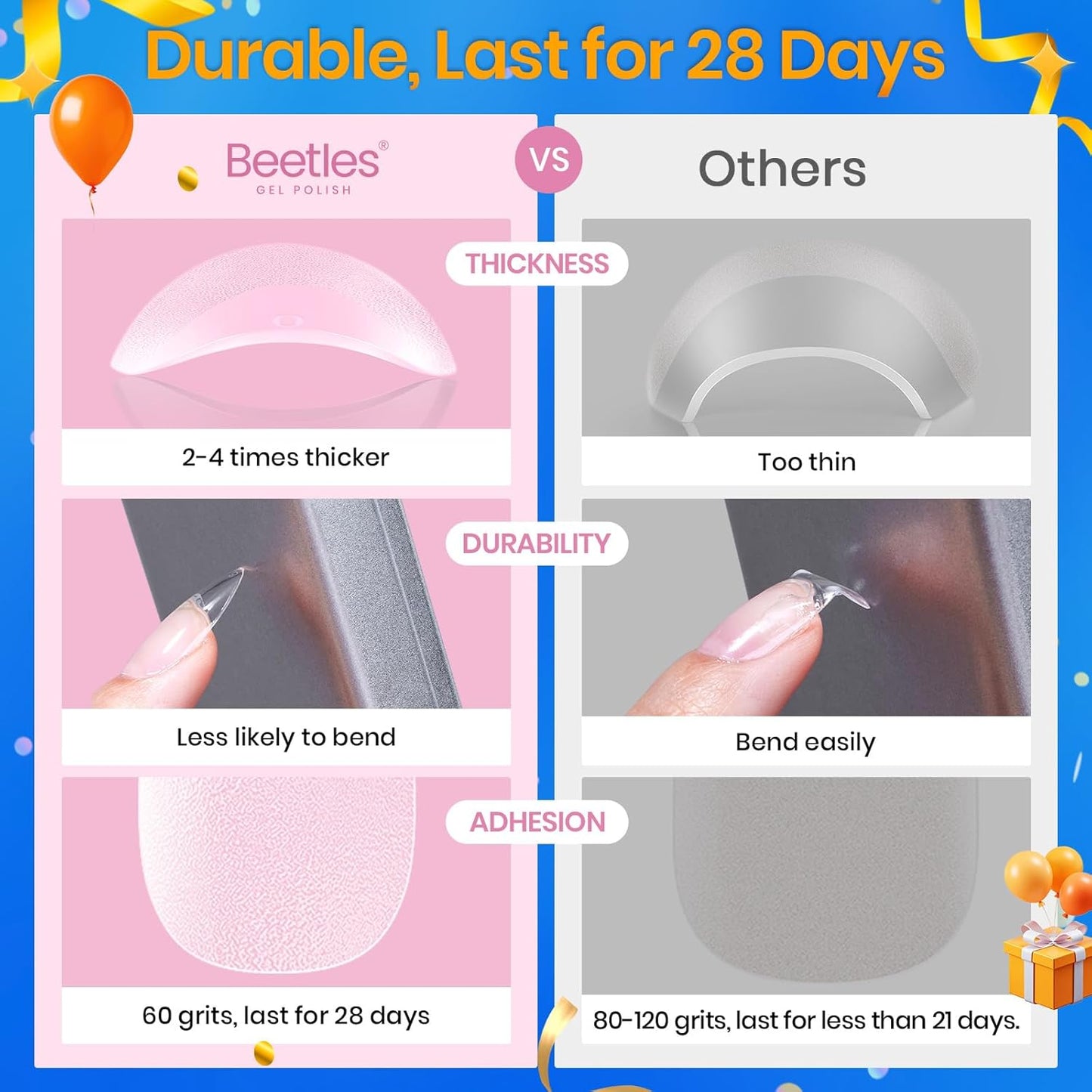 Beetles Medium Almond Nail Tips 576pcs 12 Sizes, Pre-Etched Soft Gel Nail Tips Half Matte Full Cover False Nail Tips Clear Acrylic Nails Glue on Nails DIY Nail Extension Gift for Women-Velvo Beauty