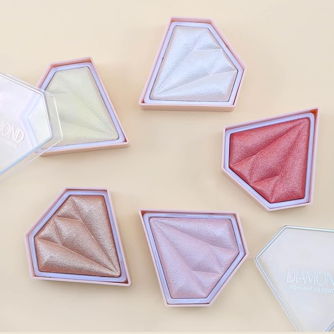 Boobeen Highlighter Makeup Palette, Baked Highlighter Bronzer Powder Palette, Shimmer Illuminator Contour Highlighter Powder for Face, Pearl Shine Shades Waterproof Long Lasting-Velvo Beauty