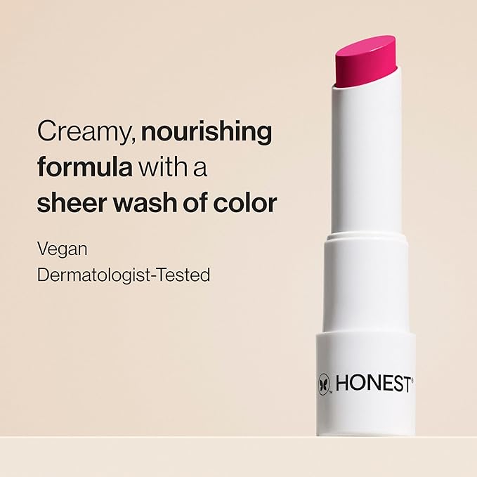 Honest Beauty Tinted Lip Balm | Antioxidant-rich Acai Extracts + Avocado Oil | EWG Certified, Vegan, Cruelty Free | Dragon Fruit-Velvo Beauty