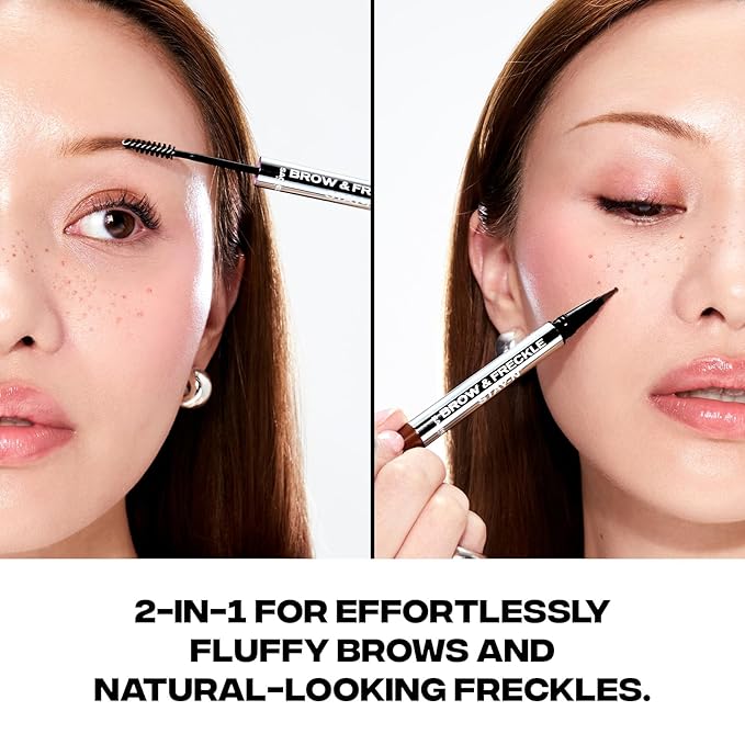 Sacheu Brow & Freckle STAY-N Tinted Eyebrow Gel & Faux Freckle Pen — 2-in-1 Longwear Water Resistant Brows Tint, Cruelty-Free & Vegan, Caramel Latte-Velvo Beauty