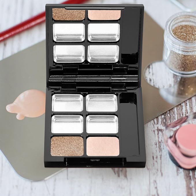 Healifty Empty Lipstick Palette Pan 6-grid Magnetic Eyeshadow Palette Boxes with Press Cosmetic Cream Tray Portable Small Makeup Compact Containers-Velvo Beauty