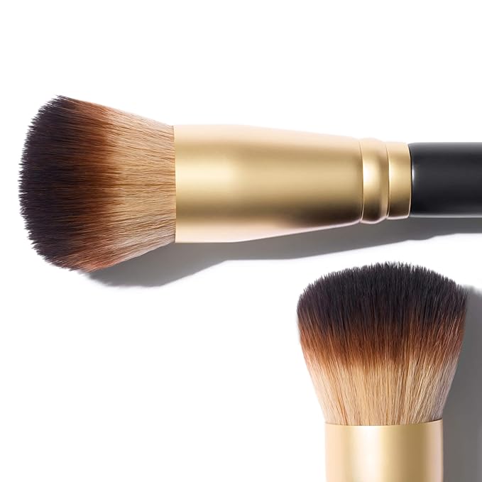 LAURA GELLER NEW YORK The Wonder Brush, Makeup Brush with Wooden Handle, Apply The Wonder Balm, Cream & Liquid Blush, Even Application and Blending-Velvo Beauty