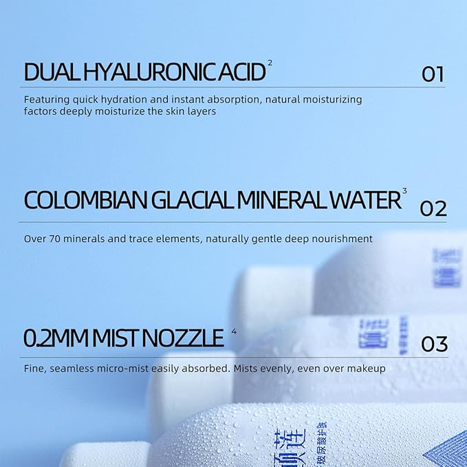 YILIAN Face Mist Natural Facial Spray with HA, Soothing and Calming Sensitive Skin, 10.14 fl. oz. 2 Packs-Velvo Beauty