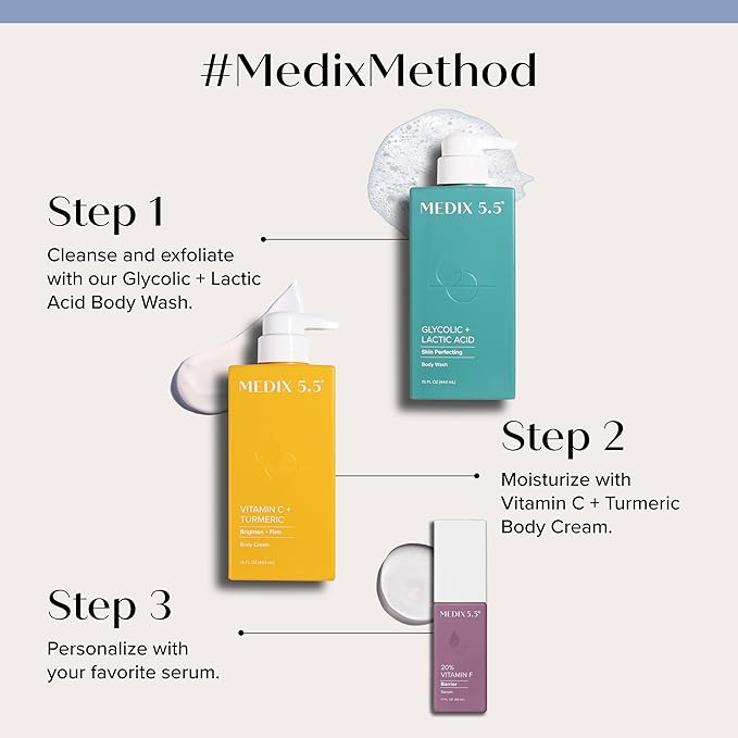 MEDIX 5.5 Vitamin C Cream Face Lotion & Body Lotion Moisturizer | Anti Aging Skin Care Firming & Brightening Cream Diminishes The Look Of Uneven Skin Tone, Age Spots, & Sun Damaged Dry Skin, 15 Fl Oz-Velvo Beauty