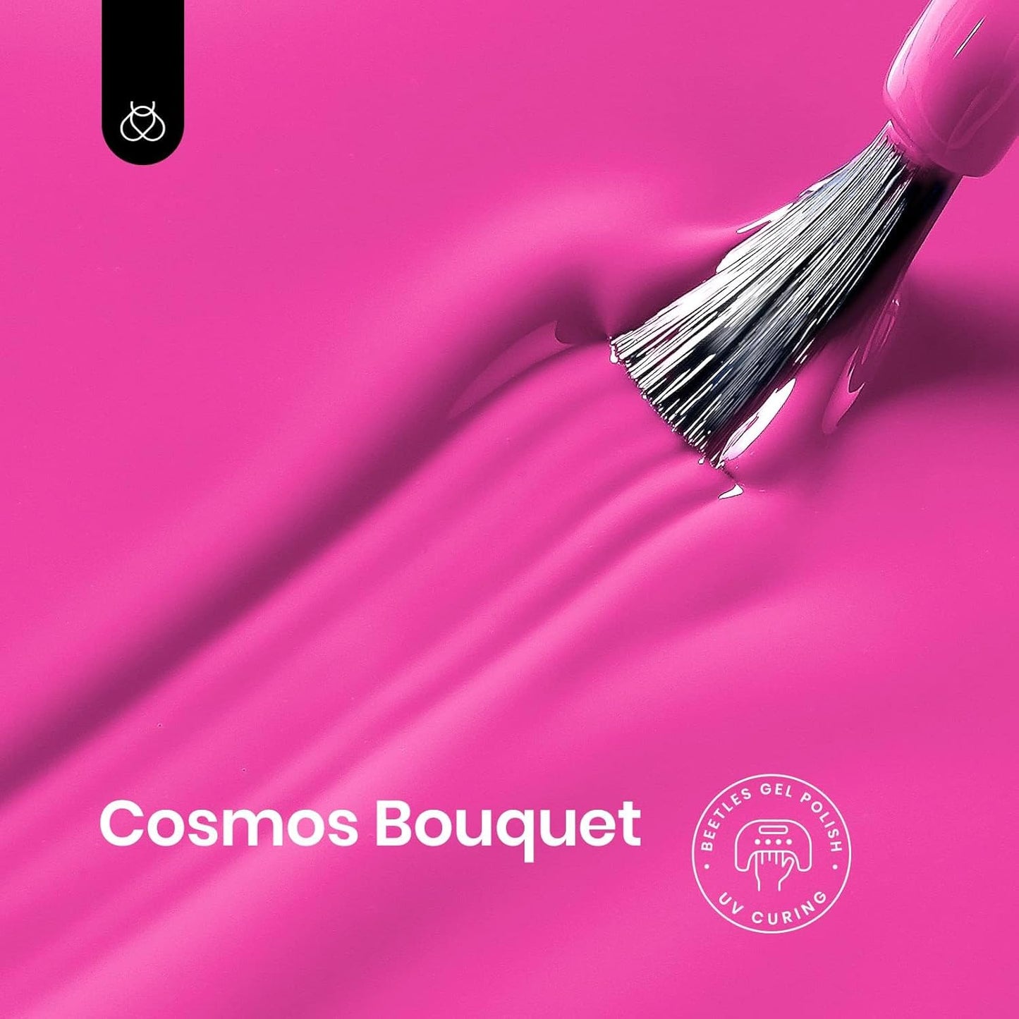 Beetles Hot Pink Gel Nail Polish, 1Pcs 15ml Cosmos Bouquet Pink Gel Polish Soak Off Uv Nail Lamp Needed Nail Art Manicure for Women-Velvo Beauty