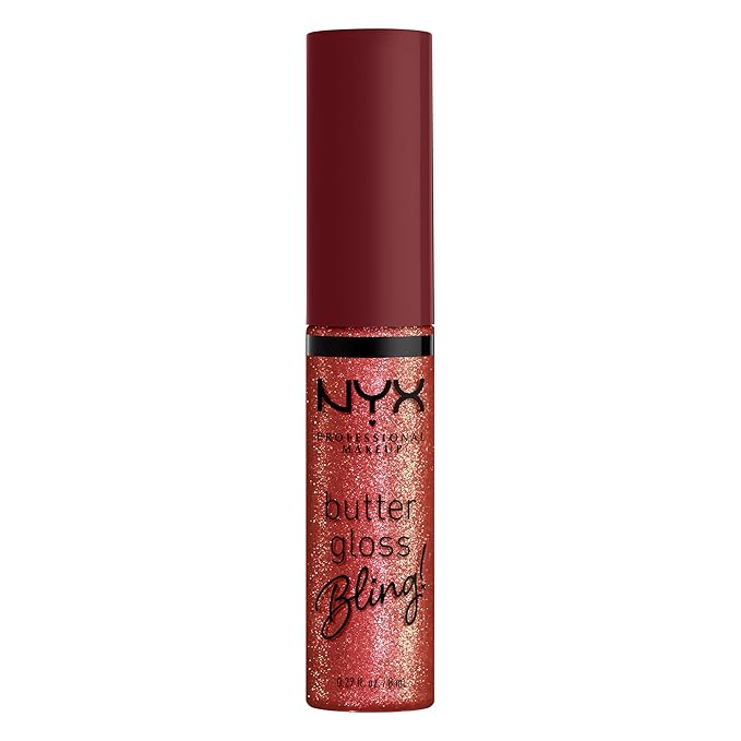 NYX PROFESSIONAL MAKEUP Butter Gloss Bling Lip Gloss, Non Sticky and Shiny Vegan Lip Makeup - Big Spender-Velvo Beauty