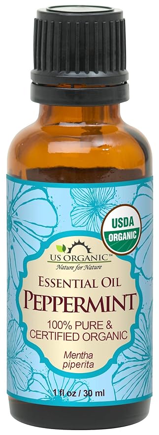 US Organic 100% Pure Peppermint Essential Oil - USDA Certified Organic - 30 ml - w/Improved caps and droppers (More Size Variations Available)-Velvo Beauty