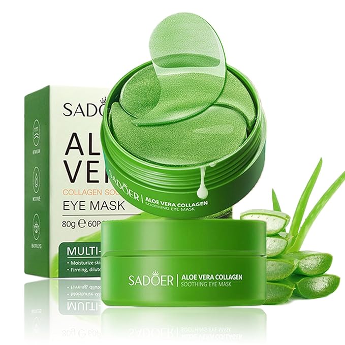 Aloe Eye Masks,60pcs Under Eye Patches, Under Eye Patches For Dark Circles, Eye Masks For Dark Circles And Puffiness, Anti-Aging Eye Mask For Reduce Fine Lines, And Wrinkles-Velvo Beauty