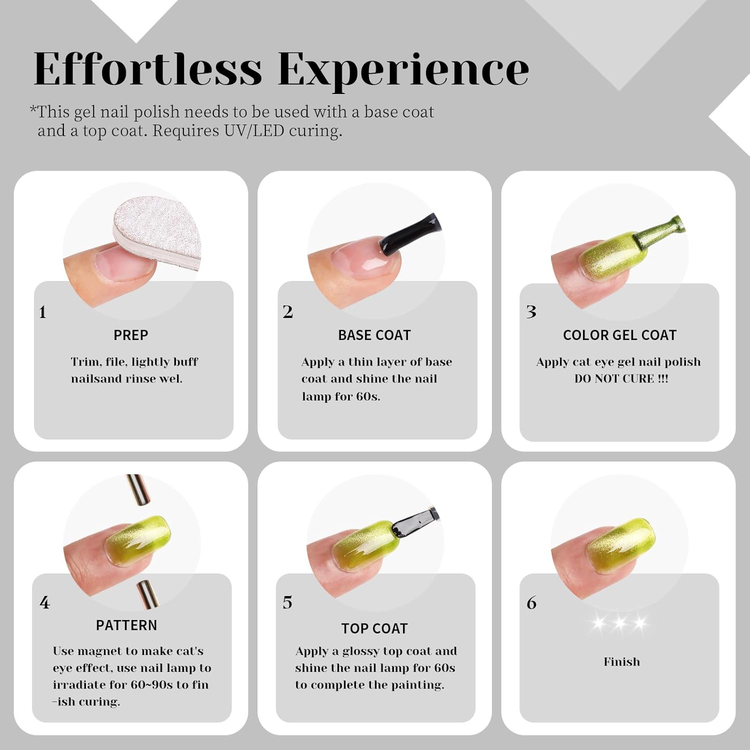 Crystal Cat Eye Gel Nail Polish,15ml Holographic Galaxy Gel Polish Soak Off UV LED Nail Lamp Magnetic Silver Shimmer Velvet Gel Nail Polish for Manicure Salon DIY Home - GP0082-Velvo Beauty