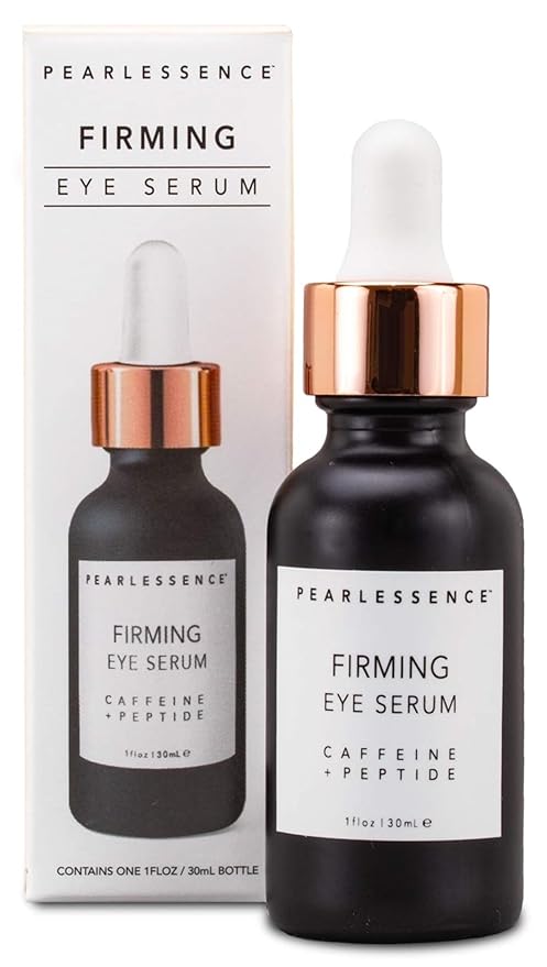 Pearlessence Firming Eye Serum with Caffeine + Peptide – Rejuvenates Puffy Eyes & Reduces Under Eye Bags | Made in USA & Cruelty Free (1oz)-Velvo Beauty