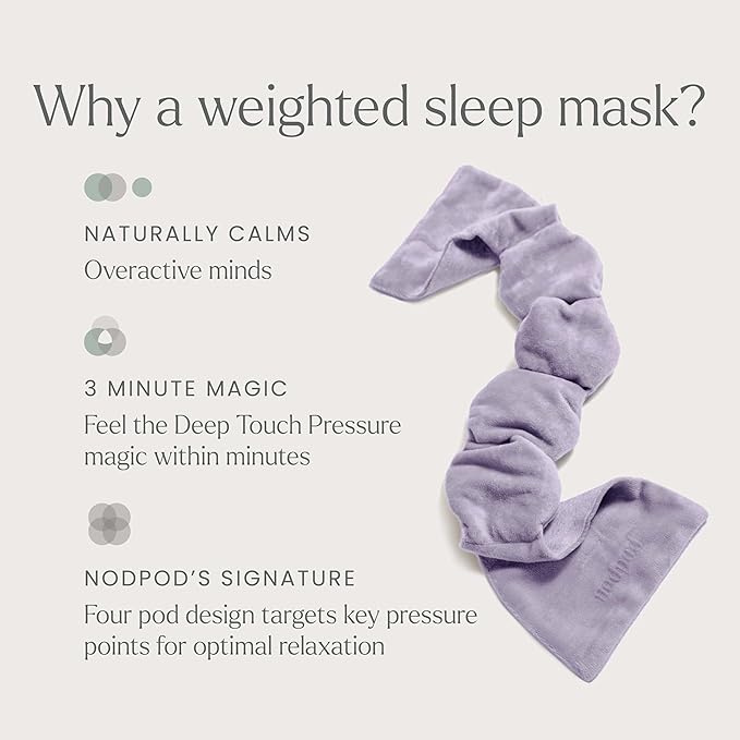 Nodpod Gentle Pressure Sleep Mask | Patented Light Blocking Design for Sleeping, Traveling & Relaxation - Wisteria-Velvo Beauty