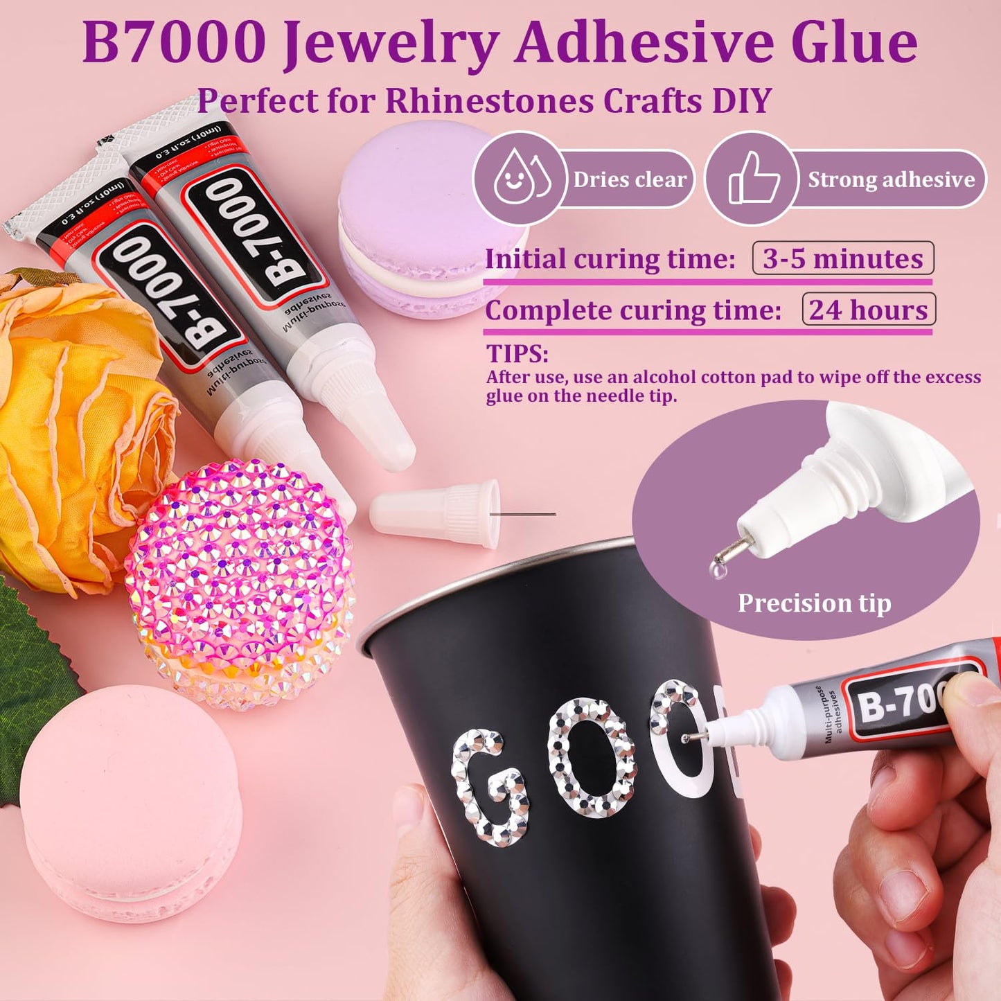 30000Pcs Silver Rhinestones for Bedazzling with B7000 Jewelry Glue, Bedazzler Kit Flatback Gems, Resin Rhinestones for Crafting Crafts Clothing Shoes Fabric Nail Art Assorted Size 2/3/4/5/6mm-Velvo Beauty