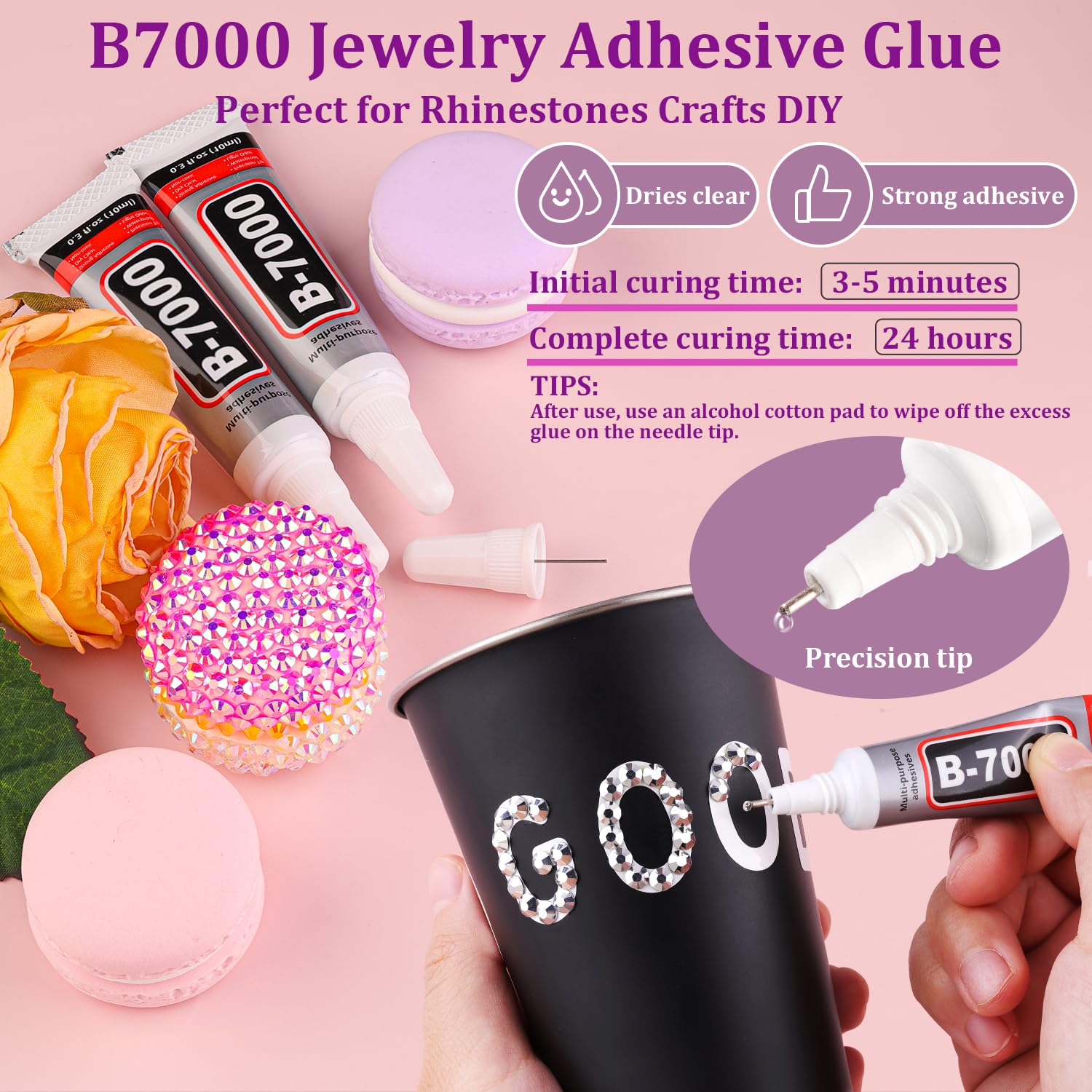 30000Pcs Silver Rhinestones for Bedazzling with B7000 Jewelry Glue, Bedazzler Kit Flatback Gems, Resin Rhinestones for Crafting Crafts Clothing Shoes Fabric Nail Art Assorted Size 2/3/4/5/6mm-Velvo Beauty