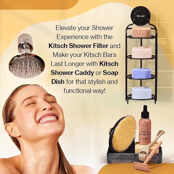 Kitsch Coconut Oil Shampoo Bar - Hydrate & Soften Dry Damaged Hair - Deep Moisturizing Curly Hair Shampoo - Safe Shampoo for Color Treated Hair - Silicone, Paraben & Sulfate Free - 3.2 oz-Velvo Beauty
